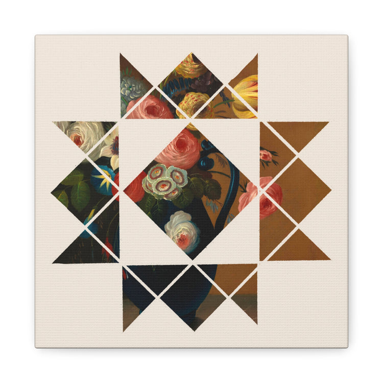 Canvas Art - Floral Quilt Block - Oil Print #2 x Jessica Rose + co