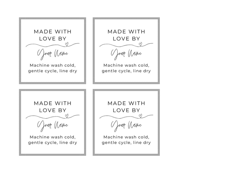 FREE Customizable Modern Quilt Labels