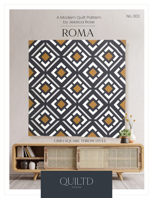 Roma Mid-Century Modern Quilt Pattern - PDF+ Download (includes step-by-step videos!)