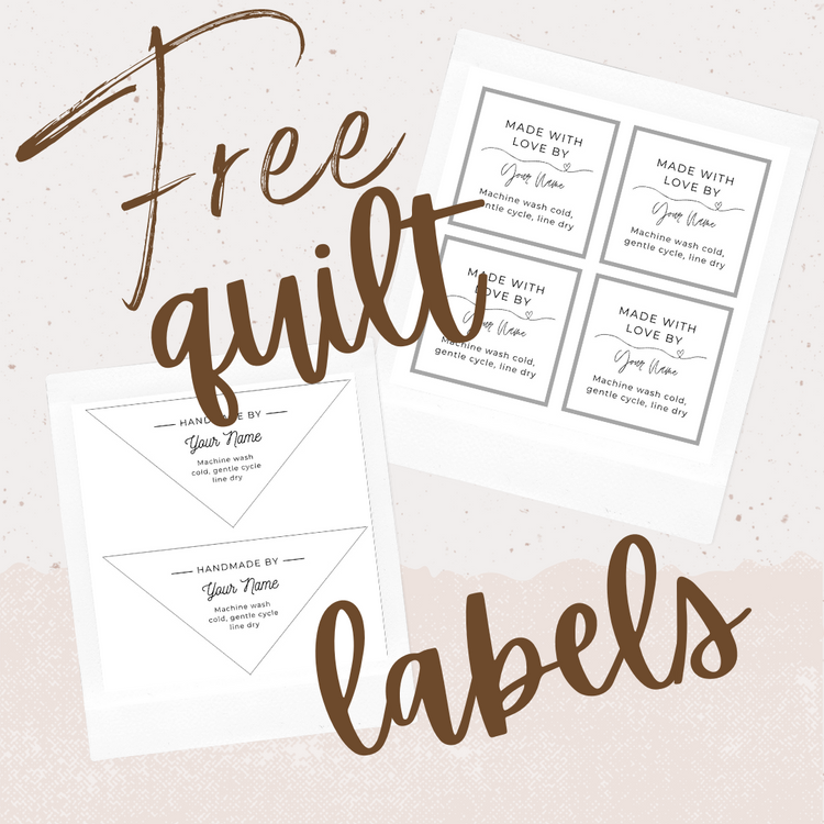FREE Customizable Modern Quilt Labels